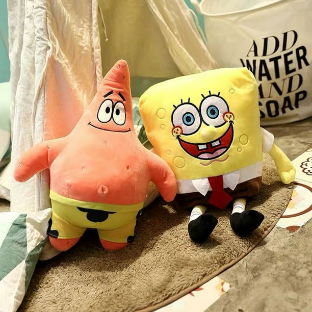 Set de peluche con forma de estrella, Bob Esponja y Patricio, 35