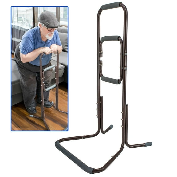 Standing Assistant Chair & Portable Patient Lift Mobility Handle Bar Aid For Elderly - 3 Handholds for Mobility & Recovery Assistance - Wheelchair Accessible