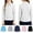 White, variant on Mfakffe Kids School Uniform Long Sleeve Polo Shirt Back to School Button Closure Comfortable Breathable Fabric