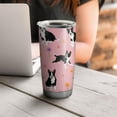 thumbnail image 4 of 20 Oz Boston Terrier Dogs and Flowers Coffee Tumbler Double Wall Insulated Stainless Steel Water Bottle | Metal Reusable Thermoses Flask with Cup Cap | Leak & Sweat Proof with Anti-Dust Lid, 4 of 7