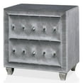 thumbnail image 3 of FOA Vriam 6pc Gray Fabric Bed Set-King+2 Nightstands+Chest+Dresser+Mirror, 3 of 10