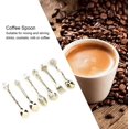 thumbnail image 3 of Juego de 6 cucharas de café talladas vintage, cucharilla de aleación de zinc retro, vajilla para postre, café, cubiertos de cocina, 3 of 5