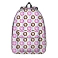 thumbnail image 1 of Kawaii Donut Lover School Backpack, Colorful Doughnut and Coffee Pattern Lightweight Travel Backpack for Daily Commuting and Travel, 1 of 4