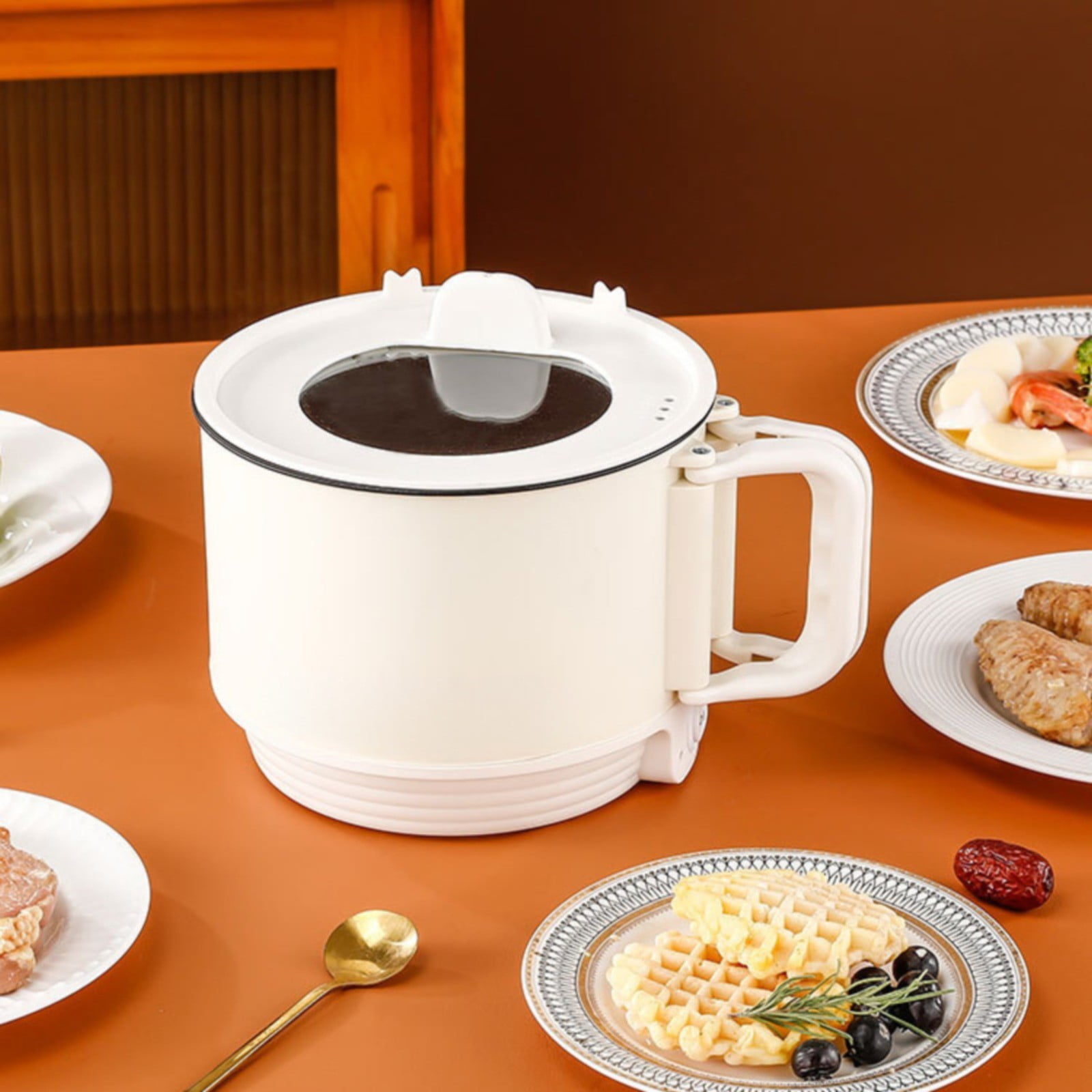 Rice Cooker, Fdelink Versatile Mini Rice Cooker and Pot for Noodles Soup Steaming Portable and Convenient for Quick Meals