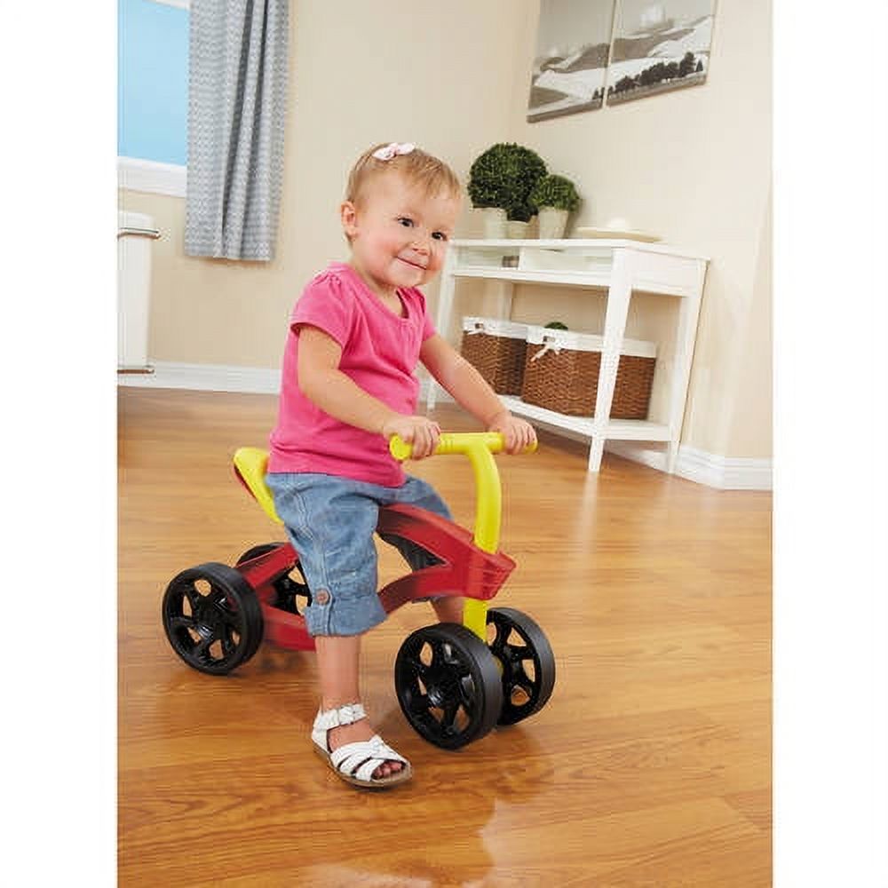 Little Tikes Scooteroo Scoot Leaf 4 in 1 Basic Edition Trike in Red and Yellow Tricycle for Toddlers Ride On Toy For Kids Boys Girls Ages 2 3