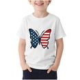 thumbnail image 6 of FAVIPT 4th of July Shirts Girl 250 Years Boys and Girls American Flag Shirt Red White Blue Tshirt Independence Day Tee White,3-4Years, 6 of 6