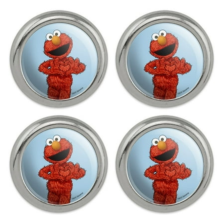 Sesame Street Vintage Elmo Metal Craft Sewing Novelty Buttons - Set of 4