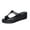Black, variant on Women's Platform Sandals Comfortable Arch Support Wedge Open Toe Slip-On Summer Beach Sandals, Hot Pink Size 9.5