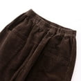 thumbnail image 4 of Plebaso Womens Vintage Corduroy Pants Loose Solid Color Elastic Waist Straight-leg Pants Ladies Casual Pants with Pockets, 4 of 7