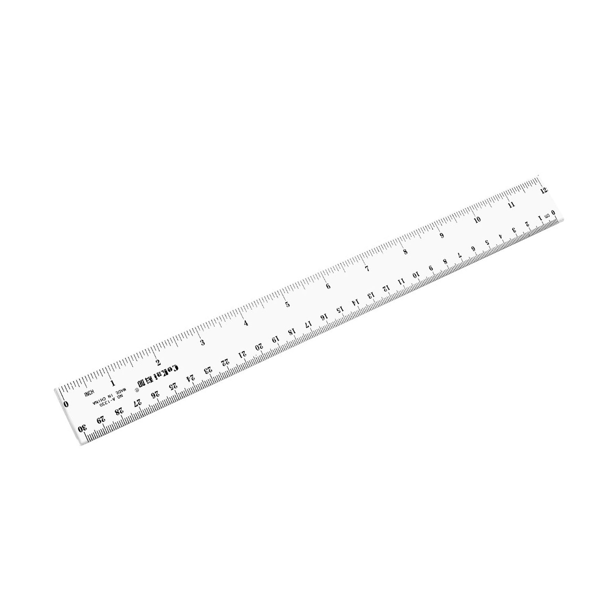 Acrylic Ruler Straight Ruler Measuring Tool Double Scale 30cm/12" 12Pcs