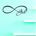thumbnail image 1 of Custom Decals Infinity God Wall Art Size: 16 X 40 Inches Color: Black, 1 of 1