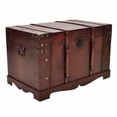 thumbnail image 2 of vidaXL Wooden Treasure Chest Large Mocha Brown, 2 of 7
