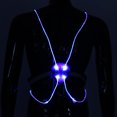 thumbnail image 3 of Chaleco con correa con luz LED, cinturón reflectante para correr de noche, ciclismo, seguridad al aire libre, deporte (azul), 3 of 3