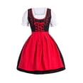 thumbnail image 3 of Vestido Dirndl alemán para mujer, vestido Dirndl con cordones para Oktoberfest, disfraz de Oktoberfest, disfraz de Cosplay, vestido de fiesta de talla grande, 3 of 5