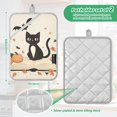thumbnail image 6 of Yayeee Pot Holders Kitchen Heat Resistant with Pocket 7"x9.8" Cotton Oven Cooking Hot Pads, Cartoon Halloween Cat, 6 of 7