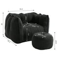 thumbnail image 7 of Homy Casa Lazy Sofa, Bean Bag Chair with Ottoman, Chenille  Lounge Chair for Adults, 7 of 7