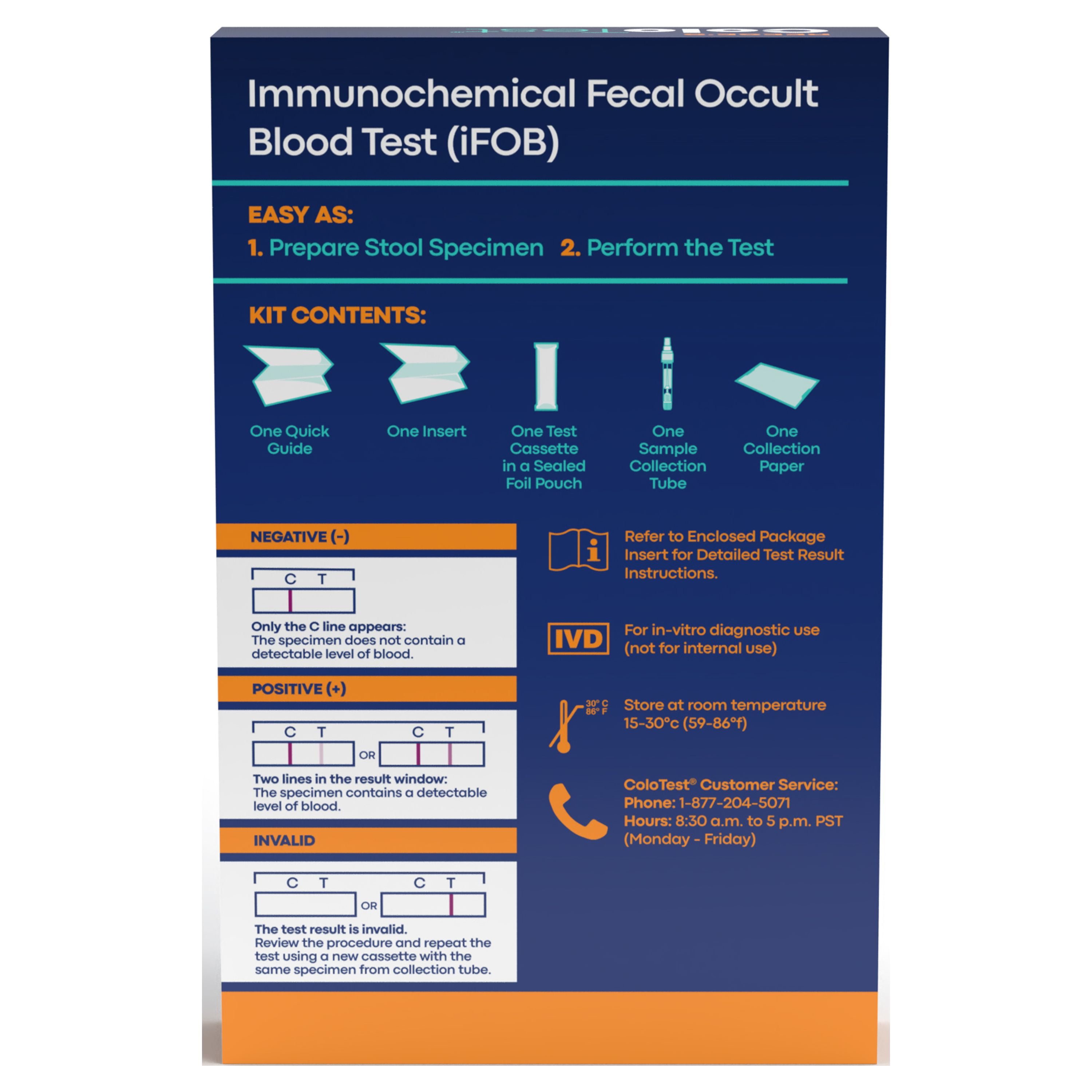 Reese’s ColoTest® At-Home Colon Cancer Screening iFOB FIT Test with Results as Soon as 1 Minute