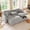 90"-Gray, variant on Eyisean 90" Convertible 2 in 1 Sleeper Sofa , L-Shaped Modular Sectional Couch with Pull Out Bed, Storage Chaise, Drop-Down Center Back Cushion & 2 Cup Holders, Upholstered Sofa Bed for Living Room
