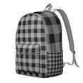 thumbnail image 5 of Red and Black Buffalo Plaid Backpack, Classic Checkered Pattern Daypack with Rustic Plaid Print and Vintage Touch, 5 of 5