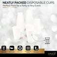 thumbnail image 3 of Disposable Plastic Cups, White Colored Plastic Cups, 12-Ounce Plastic Party Cups, Strong and Sturdy Disposable Cups for Party, Wedding, Christmas, Halloween Party Cup, 50 Pack - By Amcrate, 3 of 6