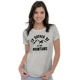 thumbnail image 4 of Rather Be In Mountains Hiking Life Womens Slim Fit Graphic Tee Brisco Brands X, 4 of 5