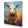 thumbnail image 2 of Designart "Pop Art Ewes Colorful Sheep" Animals Wall Decor, 2 of 5