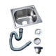 thumbnail image 2 of Fregadero de cocina utilitario de acero inoxidable de un solo seno, lavabo profundo con colador de desagüe y para lavar platos, adecuado para Estilo D, 2 of 8