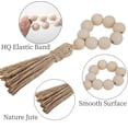 thumbnail image 5 of Juego de 12 servilleteros dorados CHAO hechos a mano de madera con cuentas Y borlas de cuerda, 5 of 5