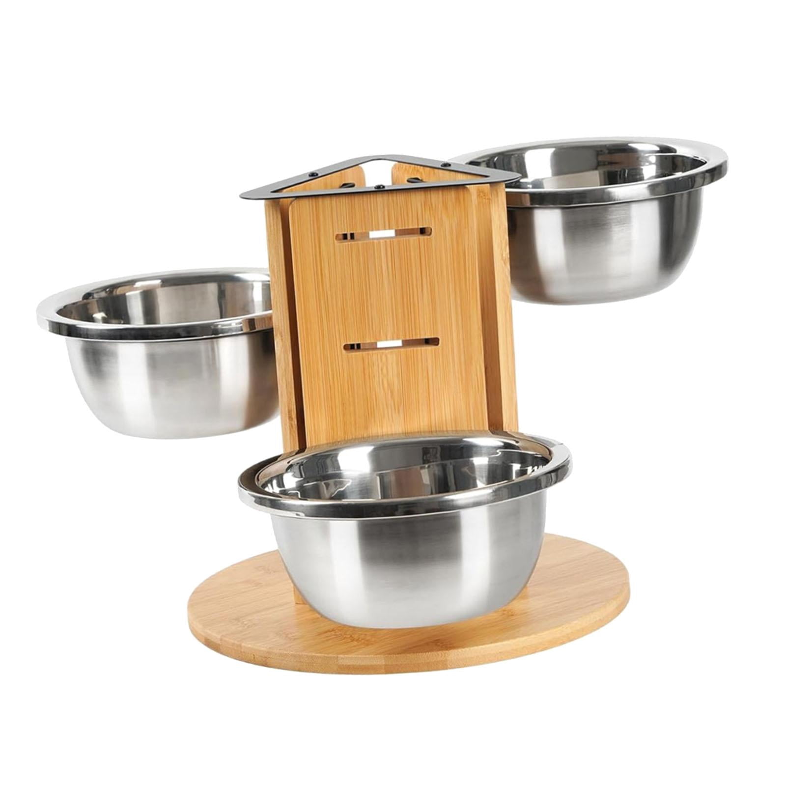 Serenable Elevated Dog Bowls Feeding Bowls Sturdy Portable Easy Care Pet Supplies Pet Feeder Feeding Station for Small Medium Large Dog