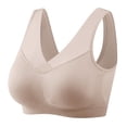 thumbnail image 2 of Gymayou Women's Wireless Tank Style Bra Thin Summer Comfort V Neck Pull On Bra Size M, 2 of 4