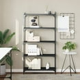 thumbnail image 1 of vidaXL Bookcase 5-Tier Black 80x30x154 cm Engineered Wood, 1 of 5