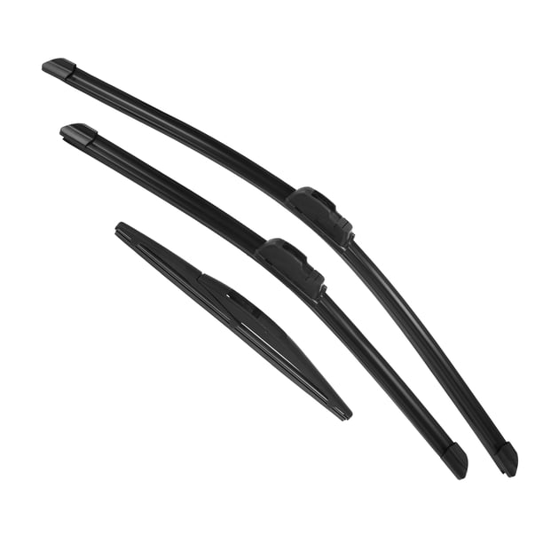Juego de 3 piezas de limpiaparabrisas delantero y trasero de 24" 19" 10" para Infiniti QX56 con gancho J / U negro