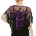 thumbnail image 3 of MSJUHEG Cape,Shawl Wraps,Warm Shawl Wraps,Shoulder Cape,Ponchos,Fashionable Mesh Sequined Tassel Gown Shawl Elegant Beaded Smock Cape E One Size, 3 of 4
