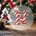 thumbnail image 5 of Ornements d'Alphabet pour Arbre de Noël, 26 Lettres de Canne à Sucre Initiales Pendentif, 26 Lettres Décoration d'Arbre de Noël Pendentif, Décorations Rouges Monogramme Personnalisées pour Cadeaux d'Arbre de Noël Diy, 5 of 5