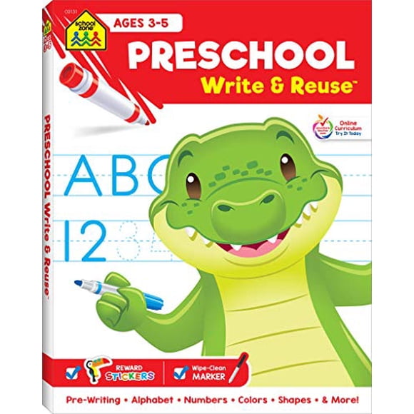 Preschool Write & Reuse Workbook (School Zone)