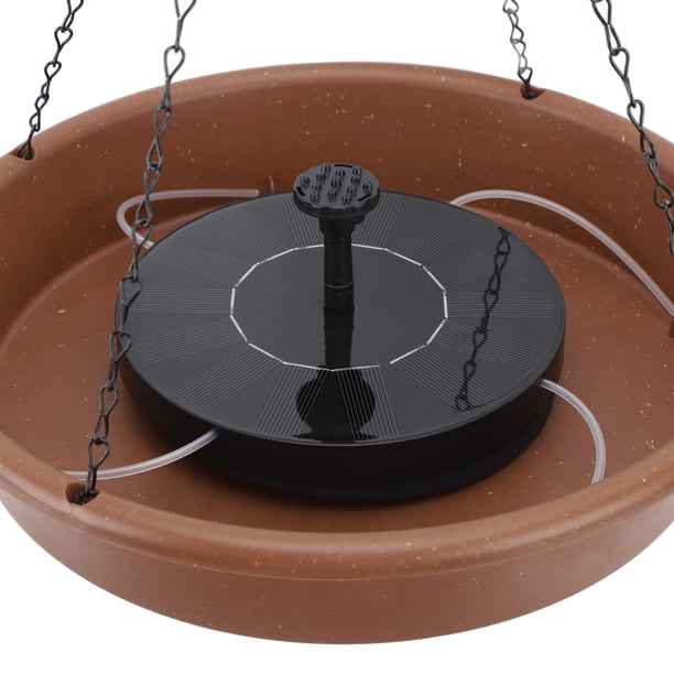 Fontaine Solaire 3.5W Pour Jardin - Pompe Fontaine Extérieure Avec 8 Buses Et 7 LED Colorées Pour Bassin, Bain D'Oiseaux