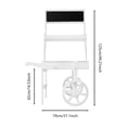 thumbnail image 2 of 2-Tier Plant Display Stand with Chalkboard and Wheels, 49inch Tall Flower Cart Display Stand for Display Various Flowers, Potted Plants, Made of Fir Wood, White, 2 of 11