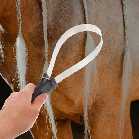 NICERIO Horse Shedding Brush Stainless Steel Scraper Tool with Ergonomic Plastic Handle