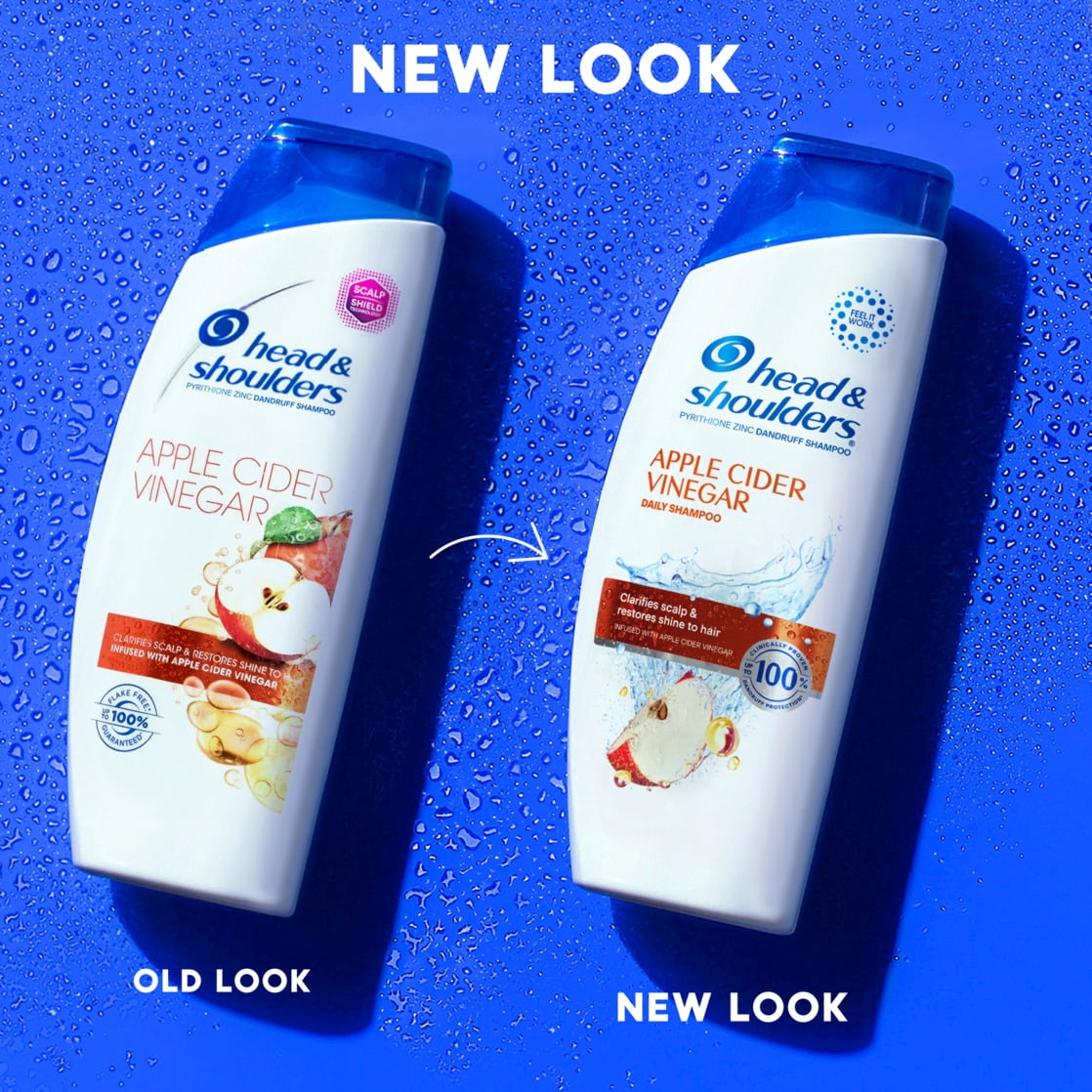 (2 pack) Head and Shoulders Dandruff Shampoo, Apple Cider Vinegar, 12.5 oz