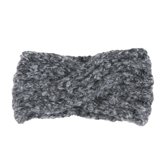 Oraceous 1pc Woolen Crossed Hair Band Wide Rim Headband Warm Party Headwear Fashion Headdress for Women Girls Black