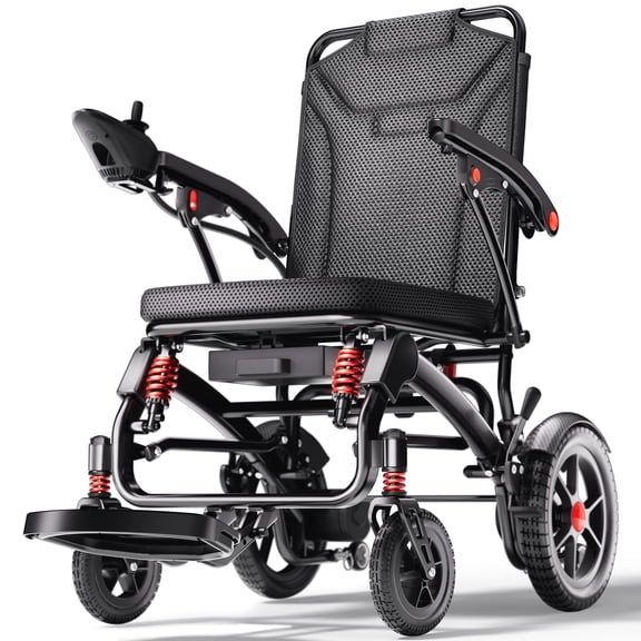 39LB Ultra Light Foldable Anti-Tip Electric Wheelchair, 20 Mile Range All-Terrain Power Wheelchair for Seniors Adults