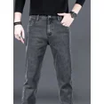 thumbnail image 5 of Pantalones vaqueros ajustados para hombre, pantalones vaqueros clásicos para hombre, pantalones ajustados rectos, ropa de trabajo, pitillo negros, tendencia de moda 2024, suave, nuevo en, 5 of 5
