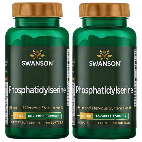 Swanson Ultra Phosphatidylserine Soy-Free Formula 100 mg 90 Sgels 2 Pack