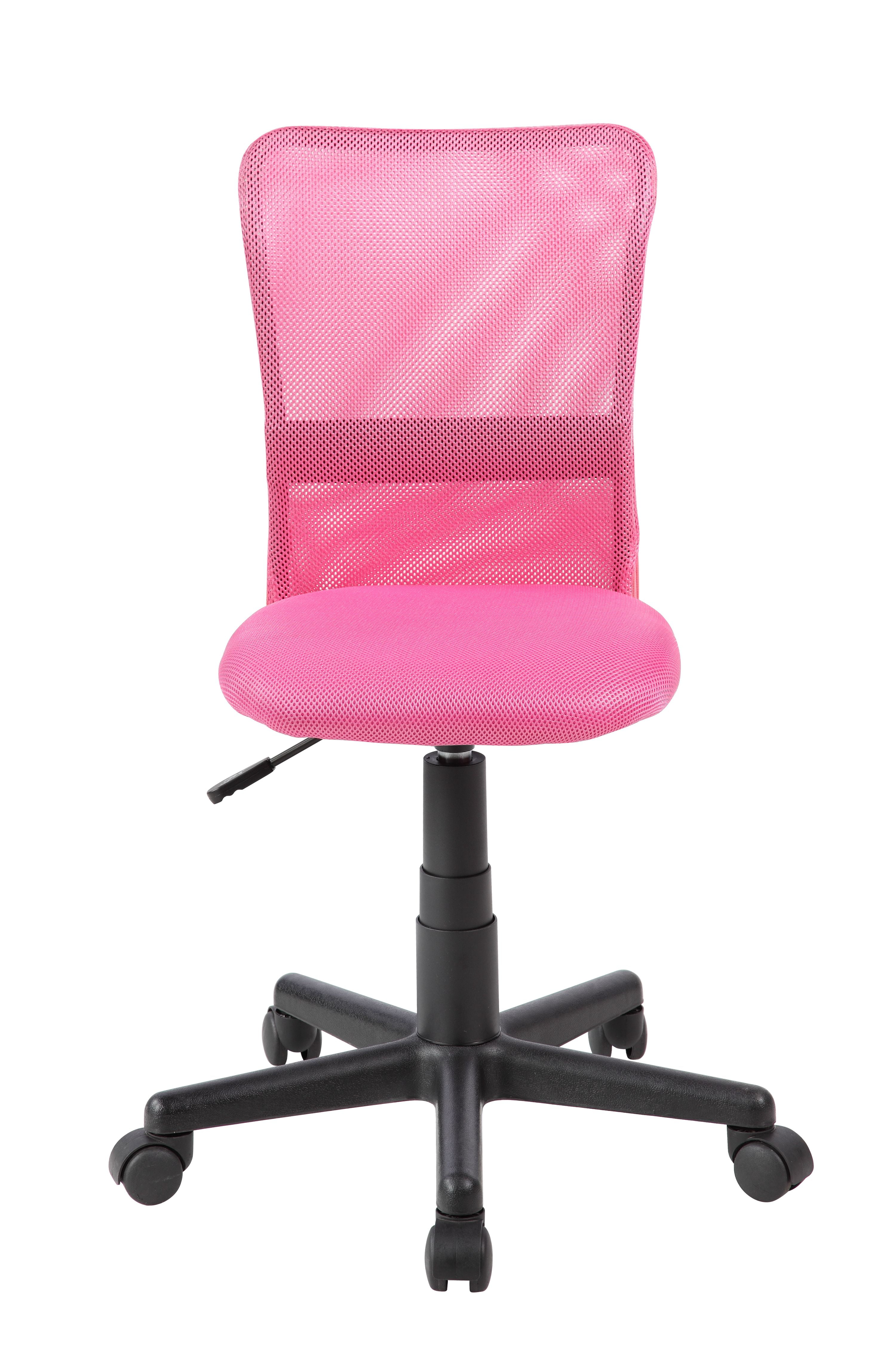 Mid Back Mesh Adjule Kids Desk Chair In Pink