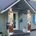 thumbnail image 3 of SEANATIVE Thanksgiving Pumpkin Porch Banner Fall Maple Leaf Front Porch Sign Hanging Flag Banner for Outside Yard Garden Home Decoration Party Supplies 2 Piece, 3 of 7