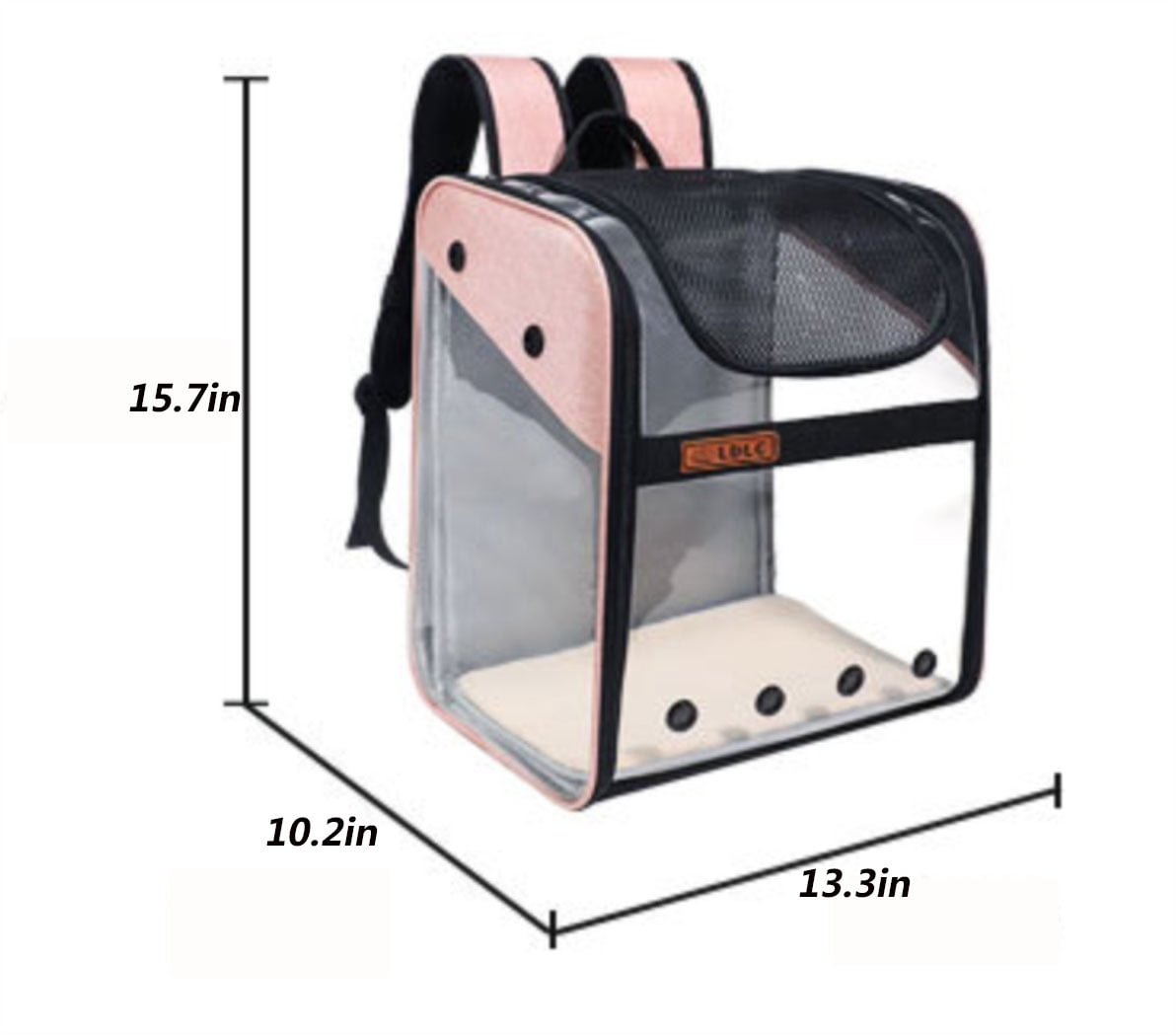Pet Carrier Backpack for Dogs Cats Wide Use Breathable Round Hole High Quality Material for Shopping(Pink)