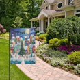 thumbnail image 3 of 12x18 inch Double-Sided Garden Flags Banners Vibrant Outdoor Decor for House Patio Outdoor Charming Christmas Scene, 3 of 6