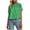 Green, variant on Women's Lace Mesh Panel Blouse, High Neck Short Sleeve Crochet Embroidered Peplum Top, S-2XL