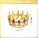 thumbnail image 2 of Toppers de pastel en mini corona Uxcell, tiara de aleación de reina y princesa con cristal para decoración de pastel de cumpleaños, dorado/rojo, 2 of 6