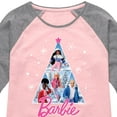 thumbnail image 3 of Barbie - Holidays & Christmas - Winter & Snow Time - Toddler & Youth Girls Raglan Graphic T-Shirt, 3 of 5